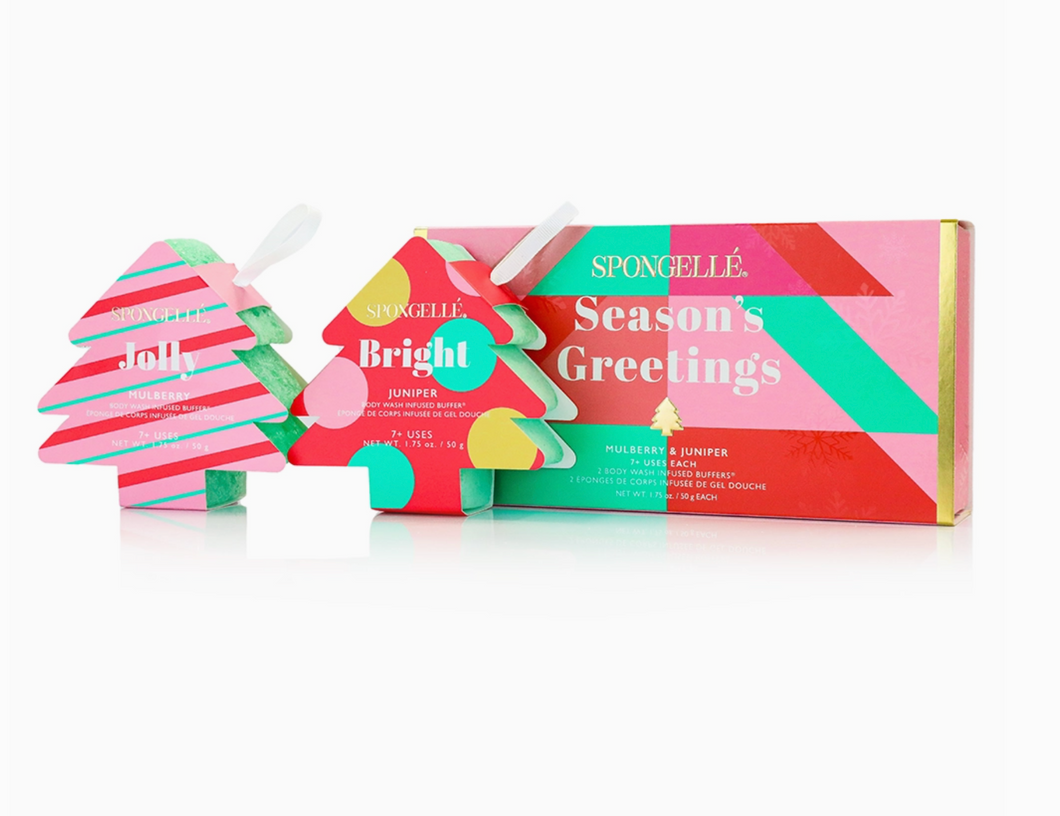 Spongelle Season's Greetings Holiday Tree Gift Set